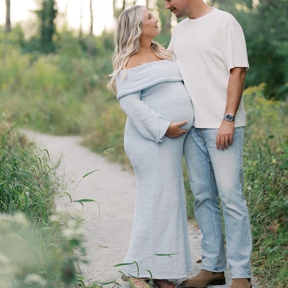 Nora Knit Maxi Maternity Dress - Picture 1 of 3